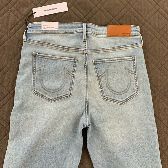 True Religion NWT Mid-rise Cropped Straight Starr Jeans size 30 - Picture 4 of 11